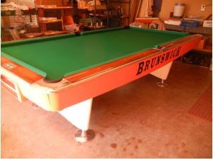 Brunswick 1960 Gold Crown One 9' Antique Pool Table